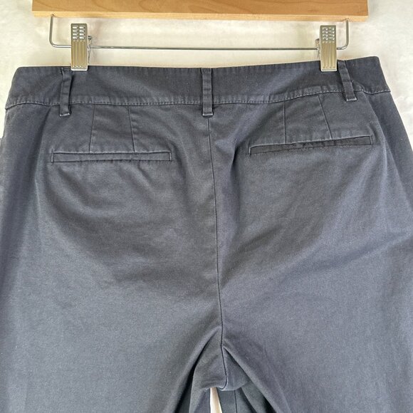 Talbots Womens Pants 8 Black Perfect Crop Midrise Capri Pants Chinos Career - Picture 15 of 16